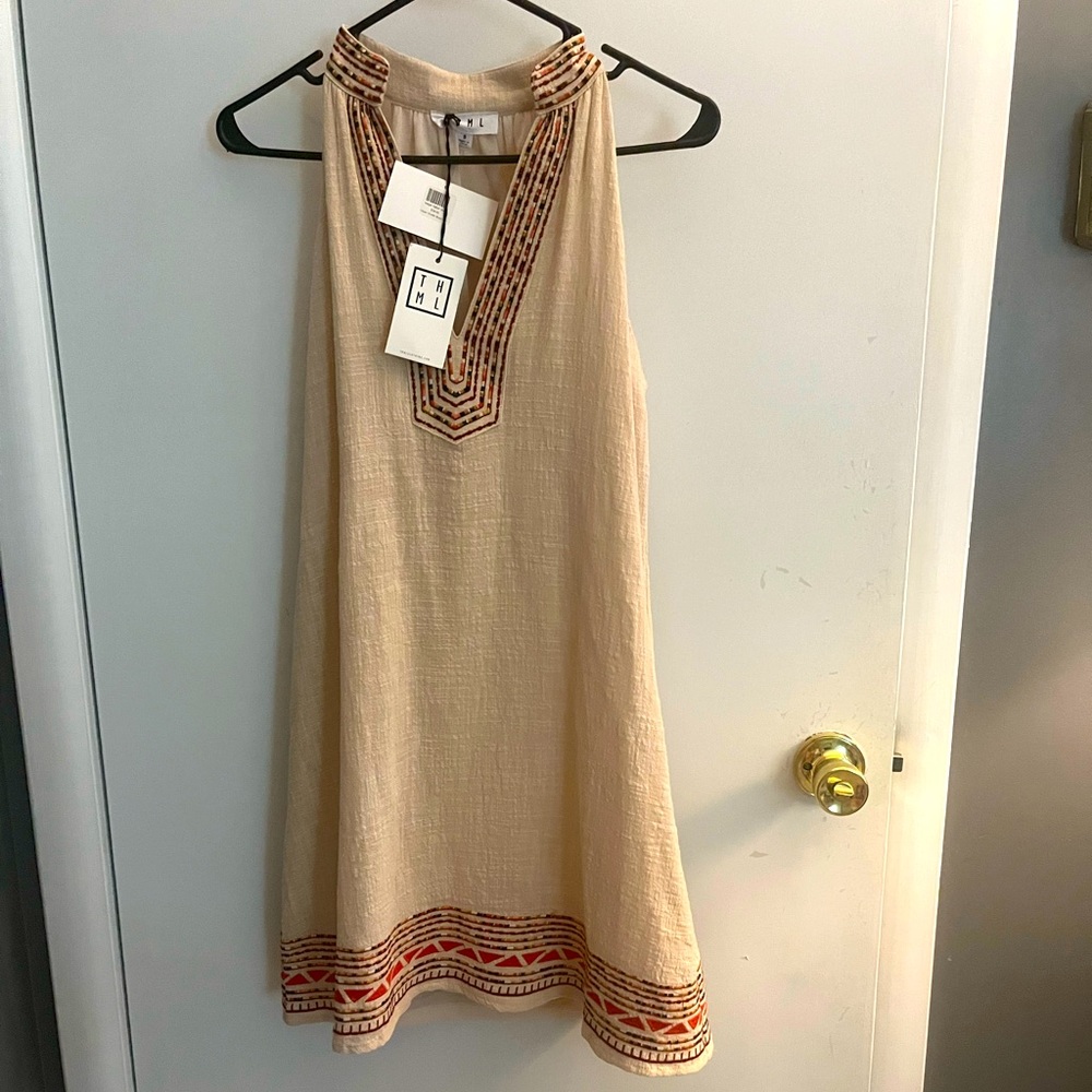 THML above knee halter dress, brand new with tags